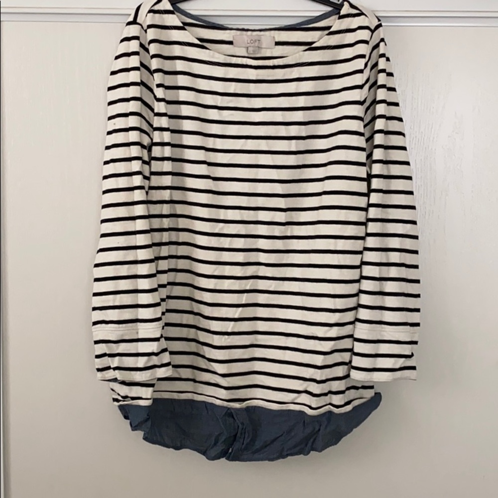 3/4 Sleeve Striped Top